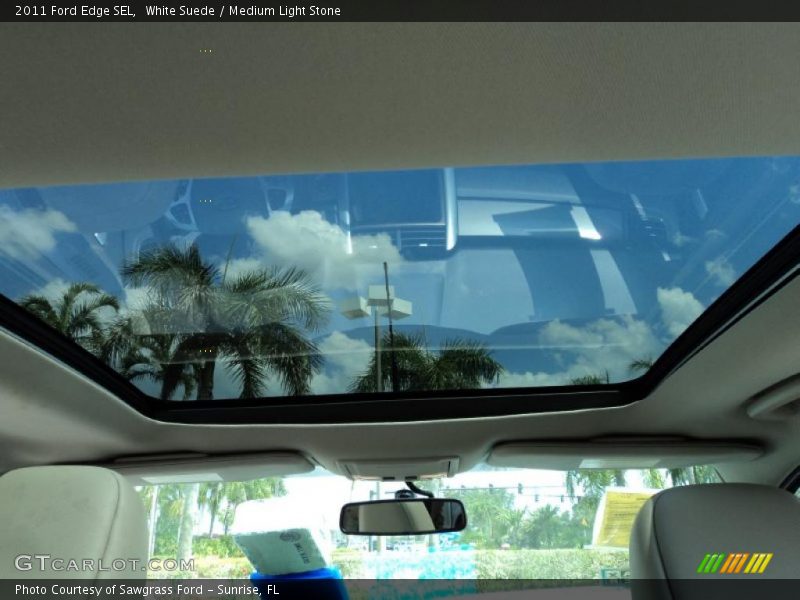 White Suede / Medium Light Stone 2011 Ford Edge SEL