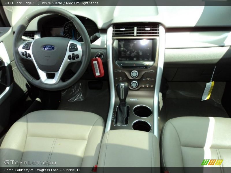 White Suede / Medium Light Stone 2011 Ford Edge SEL