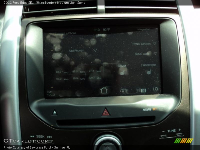 White Suede / Medium Light Stone 2011 Ford Edge SEL