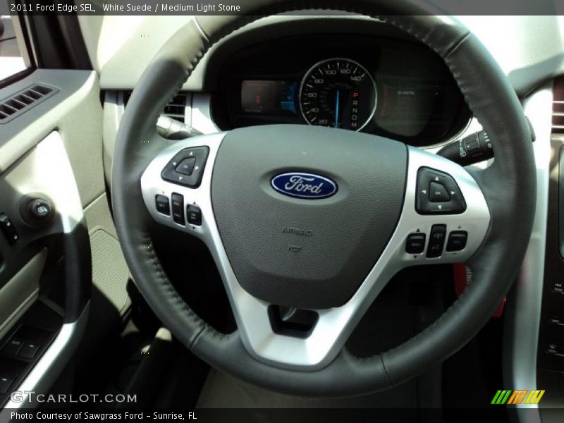 White Suede / Medium Light Stone 2011 Ford Edge SEL