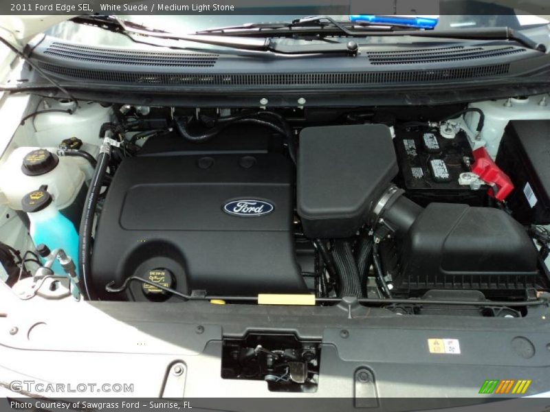 White Suede / Medium Light Stone 2011 Ford Edge SEL
