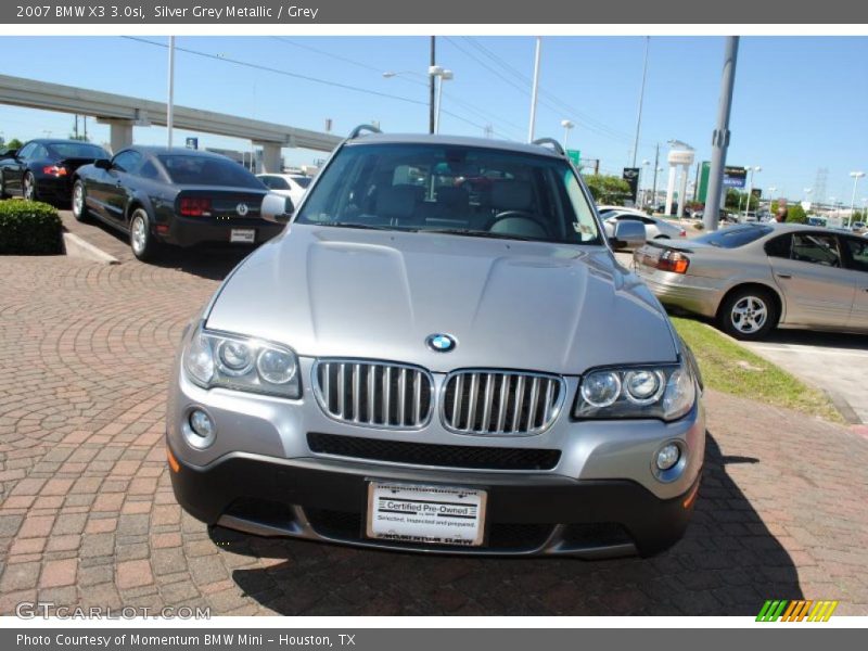 Silver Grey Metallic / Grey 2007 BMW X3 3.0si