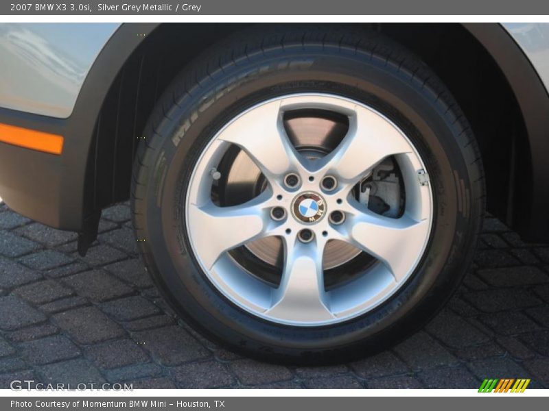 Silver Grey Metallic / Grey 2007 BMW X3 3.0si