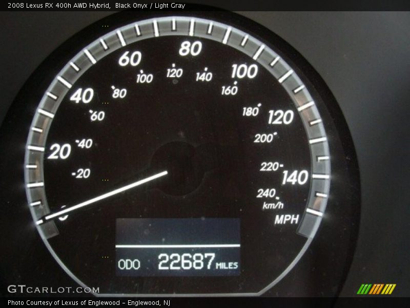 Black Onyx / Light Gray 2008 Lexus RX 400h AWD Hybrid