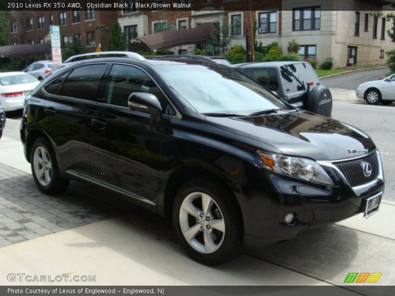 Obsidian Black / Black/Brown Walnut 2010 Lexus RX 350 AWD