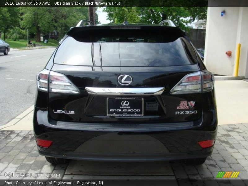 Obsidian Black / Black/Brown Walnut 2010 Lexus RX 350 AWD