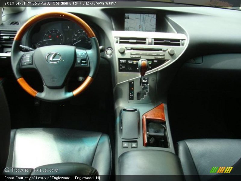 Obsidian Black / Black/Brown Walnut 2010 Lexus RX 350 AWD