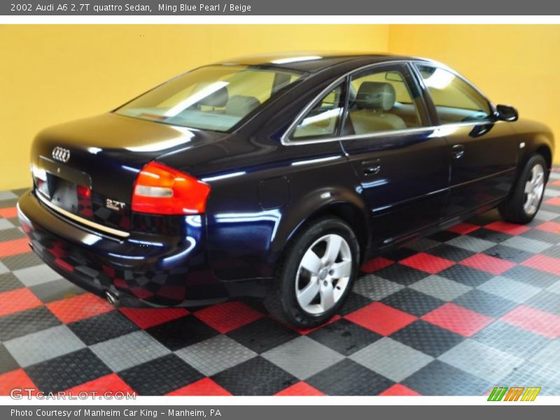 Ming Blue Pearl / Beige 2002 Audi A6 2.7T quattro Sedan