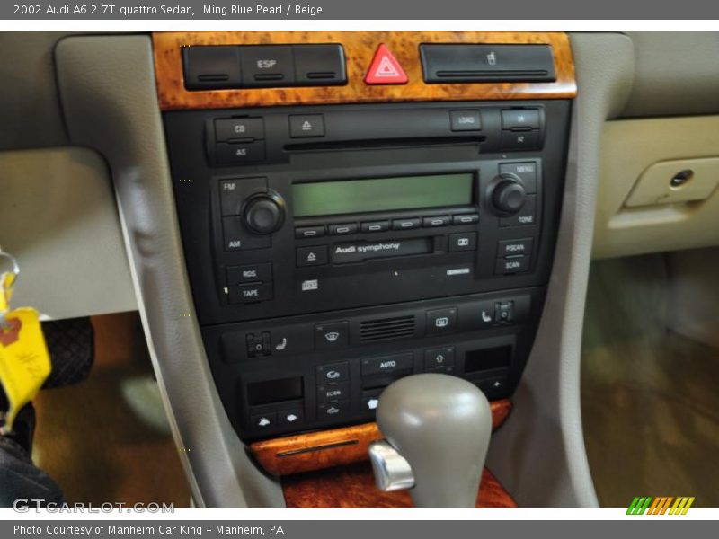 Ming Blue Pearl / Beige 2002 Audi A6 2.7T quattro Sedan