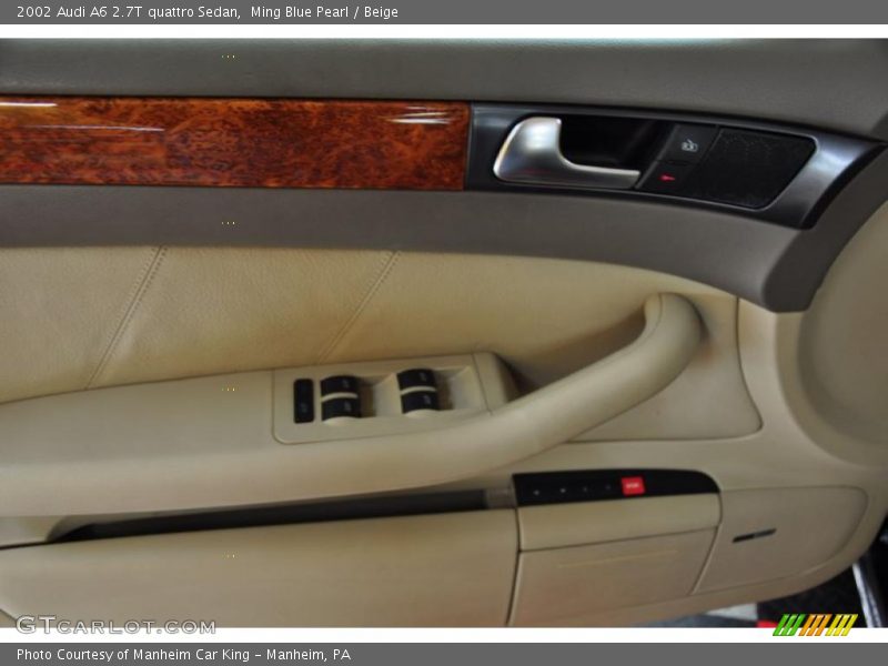 Ming Blue Pearl / Beige 2002 Audi A6 2.7T quattro Sedan