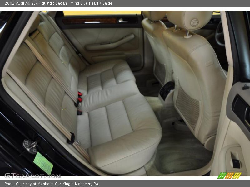 Ming Blue Pearl / Beige 2002 Audi A6 2.7T quattro Sedan