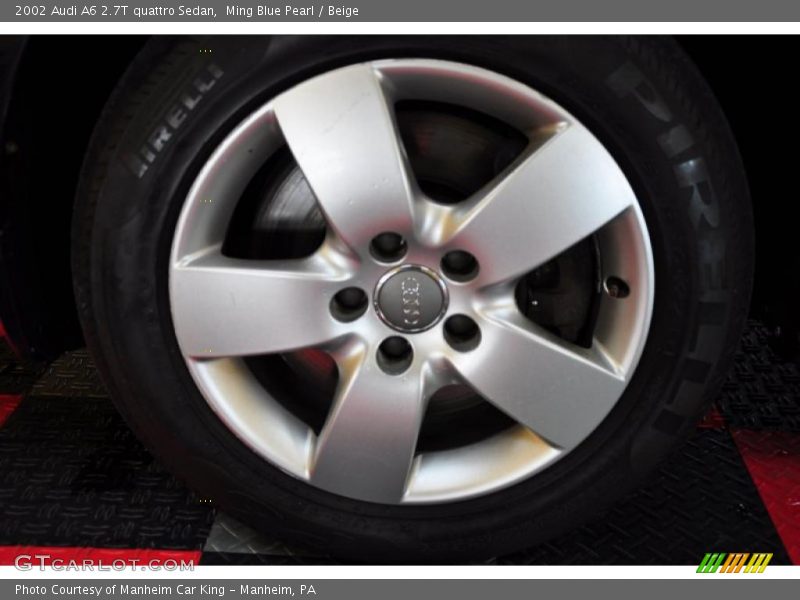 Ming Blue Pearl / Beige 2002 Audi A6 2.7T quattro Sedan