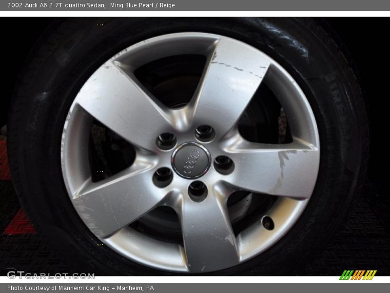 Ming Blue Pearl / Beige 2002 Audi A6 2.7T quattro Sedan