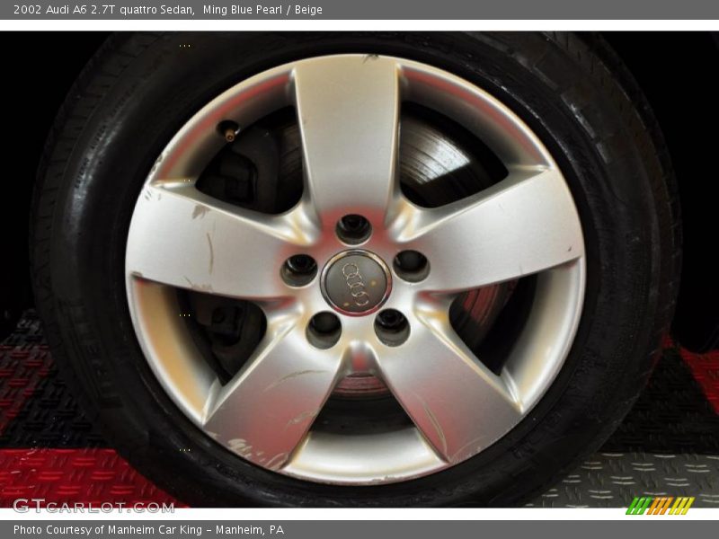 Ming Blue Pearl / Beige 2002 Audi A6 2.7T quattro Sedan
