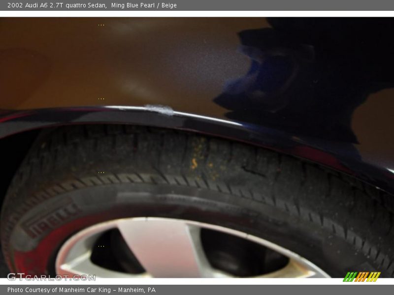 Ming Blue Pearl / Beige 2002 Audi A6 2.7T quattro Sedan