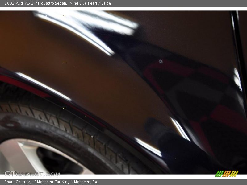 Ming Blue Pearl / Beige 2002 Audi A6 2.7T quattro Sedan