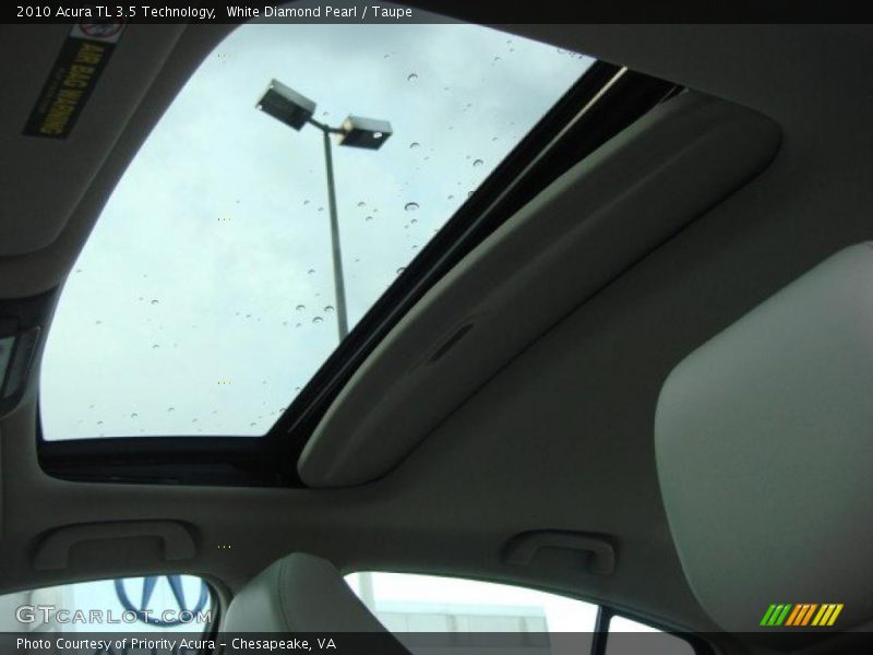 White Diamond Pearl / Taupe 2010 Acura TL 3.5 Technology