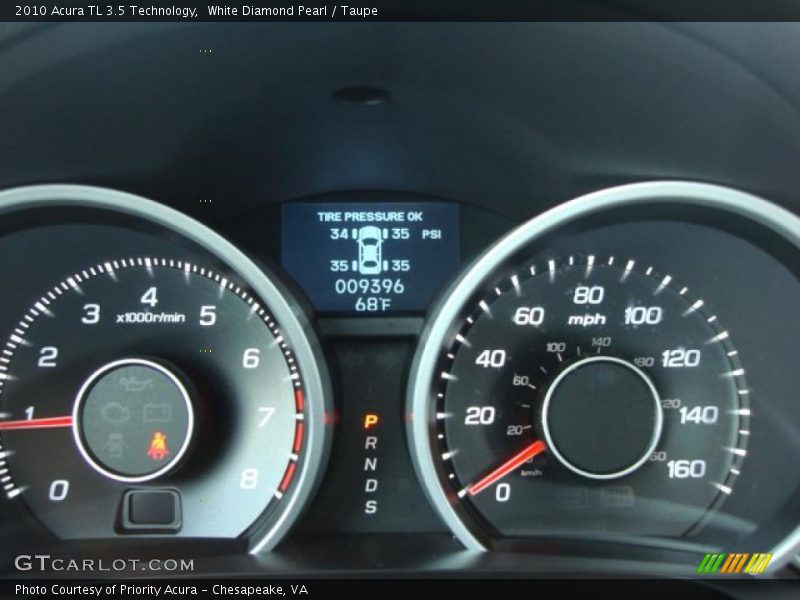 White Diamond Pearl / Taupe 2010 Acura TL 3.5 Technology