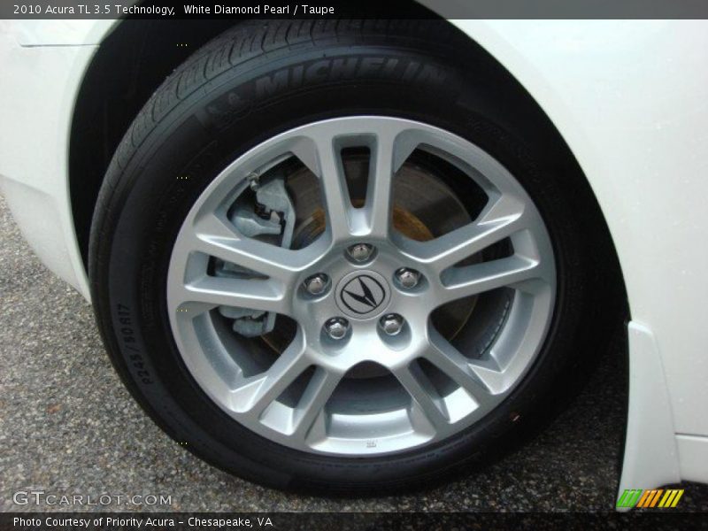 White Diamond Pearl / Taupe 2010 Acura TL 3.5 Technology