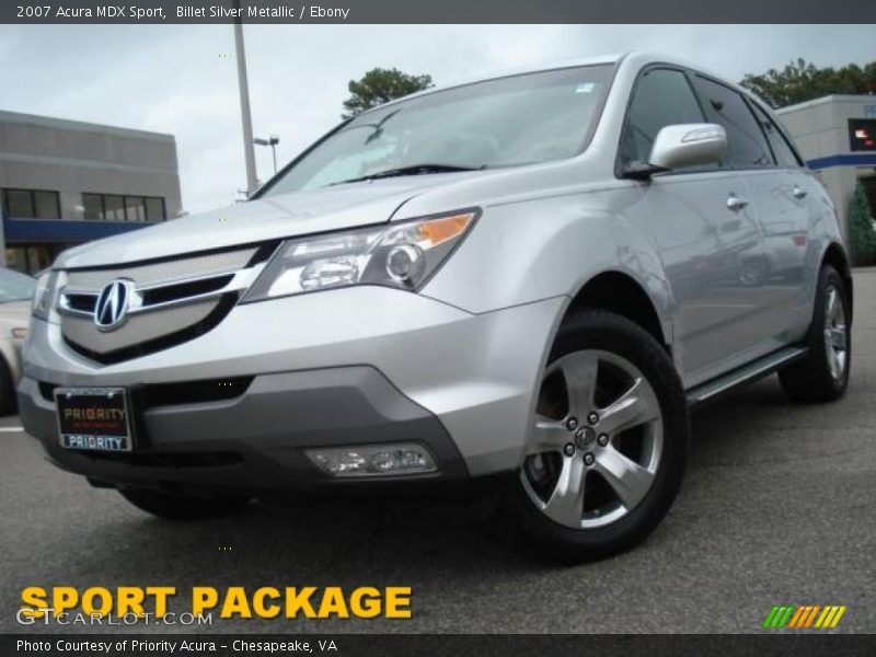 Billet Silver Metallic / Ebony 2007 Acura MDX Sport