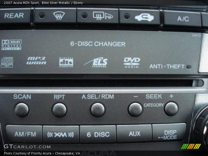 Billet Silver Metallic / Ebony 2007 Acura MDX Sport