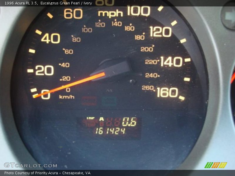 Eucalyptus Green Pearl / Ivory 1996 Acura RL 3.5