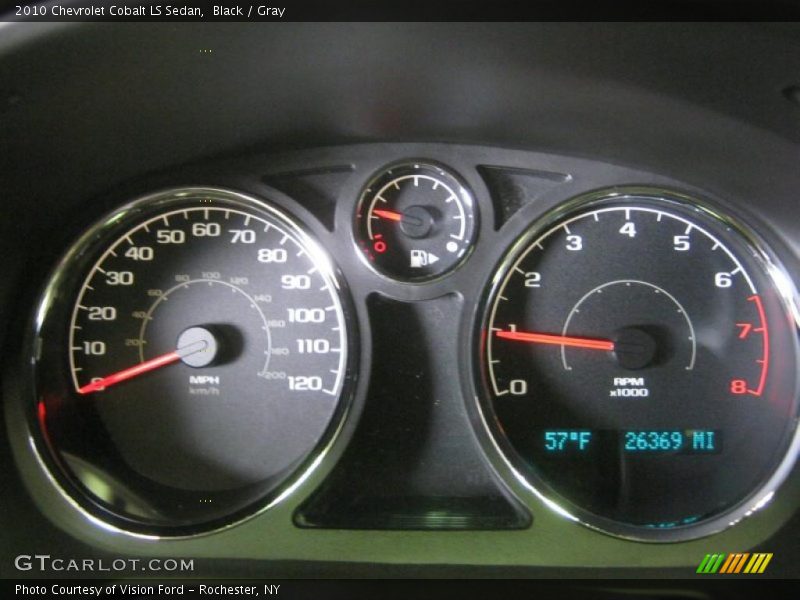 Black / Gray 2010 Chevrolet Cobalt LS Sedan