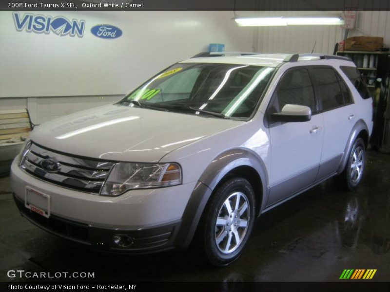Oxford White / Camel 2008 Ford Taurus X SEL