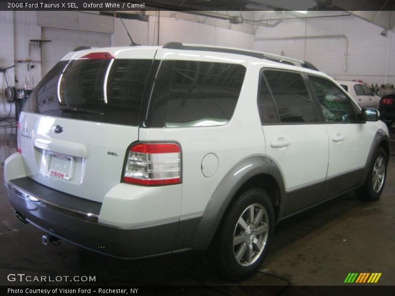 Oxford White / Camel 2008 Ford Taurus X SEL