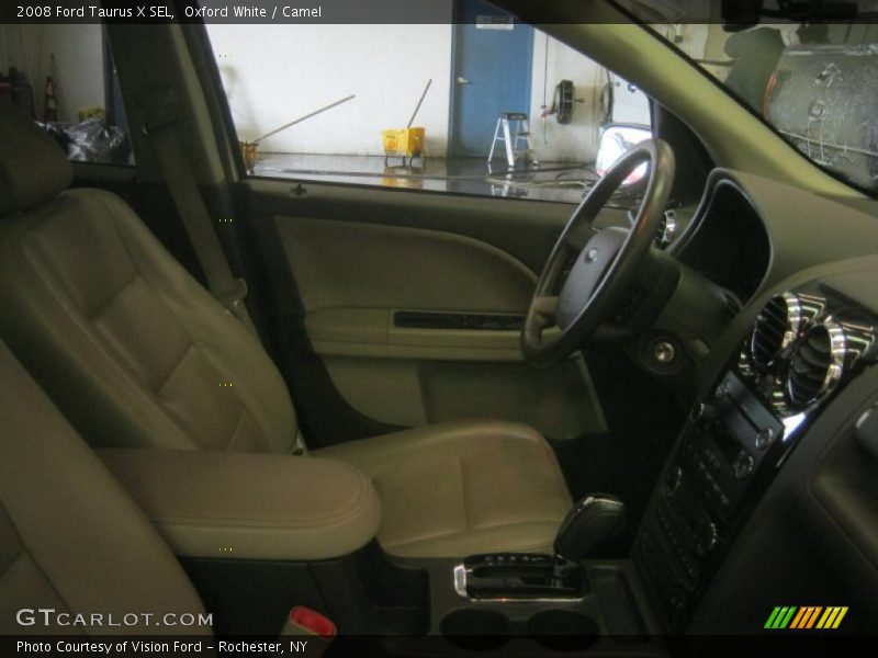 Oxford White / Camel 2008 Ford Taurus X SEL