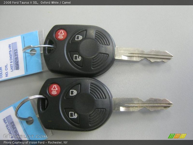 Oxford White / Camel 2008 Ford Taurus X SEL