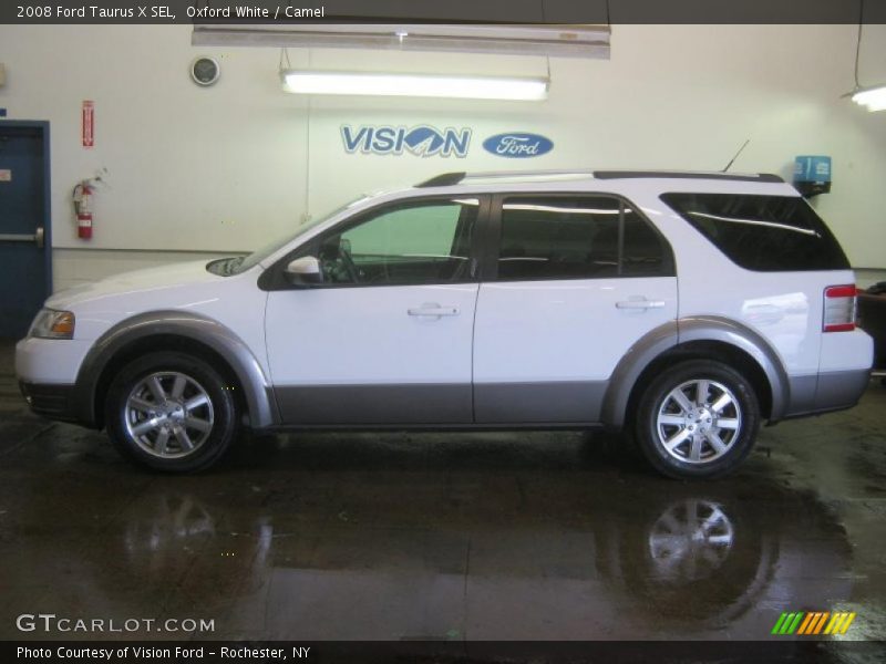 Oxford White / Camel 2008 Ford Taurus X SEL