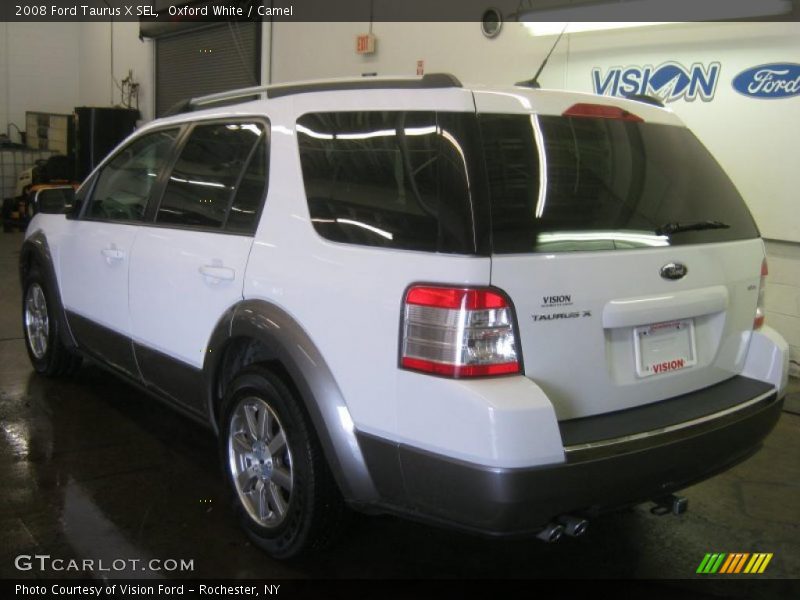 Oxford White / Camel 2008 Ford Taurus X SEL