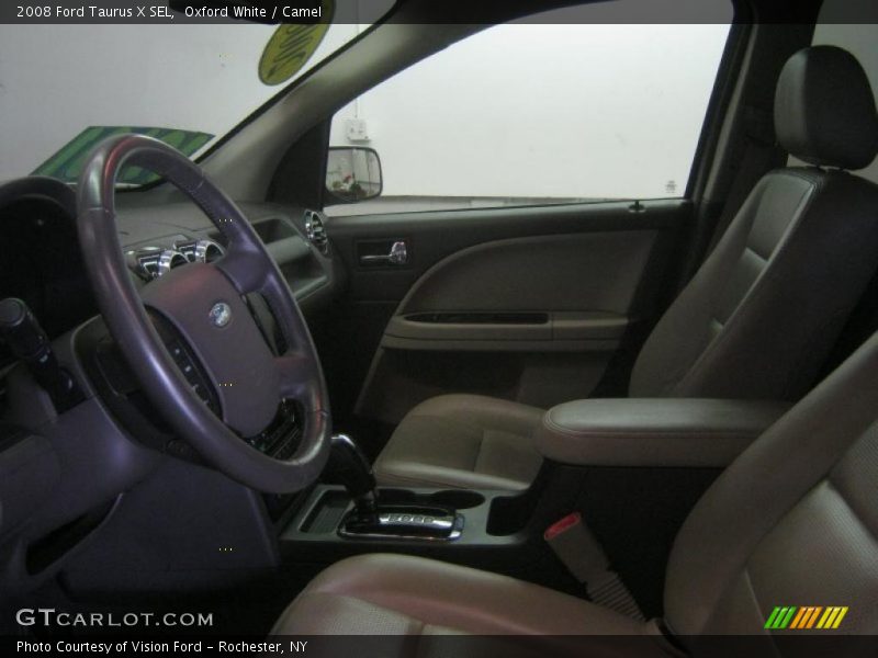 Oxford White / Camel 2008 Ford Taurus X SEL