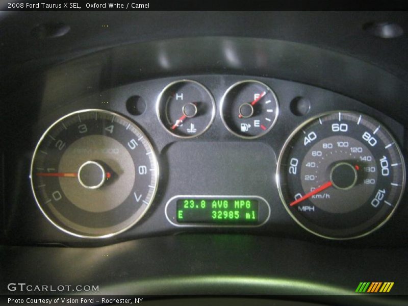 Oxford White / Camel 2008 Ford Taurus X SEL