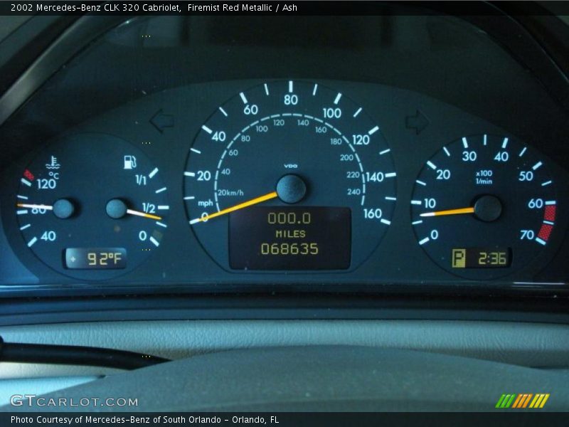  2002 CLK 320 Cabriolet 320 Cabriolet Gauges