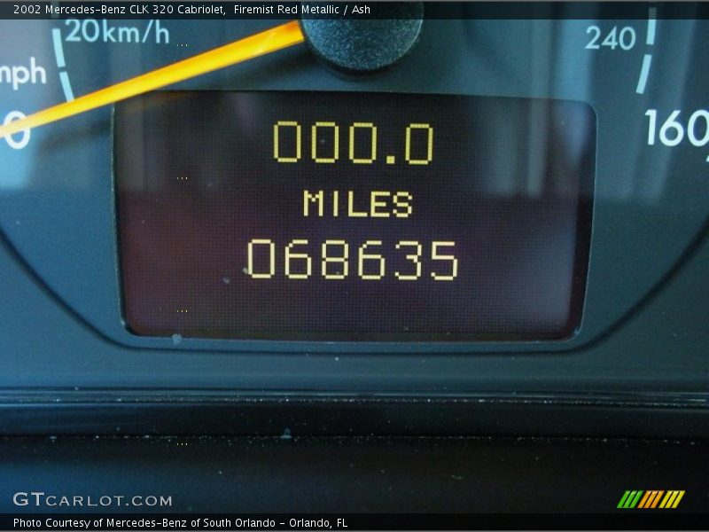 Firemist Red Metallic / Ash 2002 Mercedes-Benz CLK 320 Cabriolet