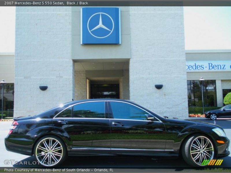 Black / Black 2007 Mercedes-Benz S 550 Sedan