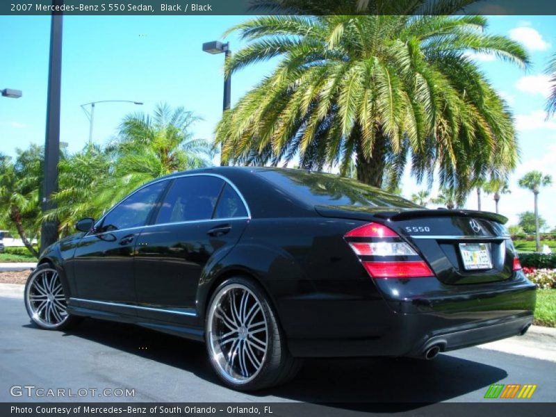 Black / Black 2007 Mercedes-Benz S 550 Sedan