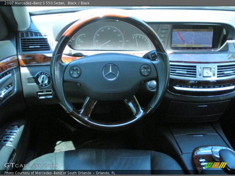 Black / Black 2007 Mercedes-Benz S 550 Sedan