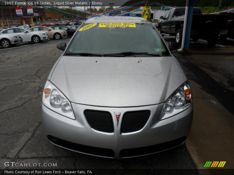 Liquid Silver Metallic / Ebony 2007 Pontiac G6 V6 Sedan