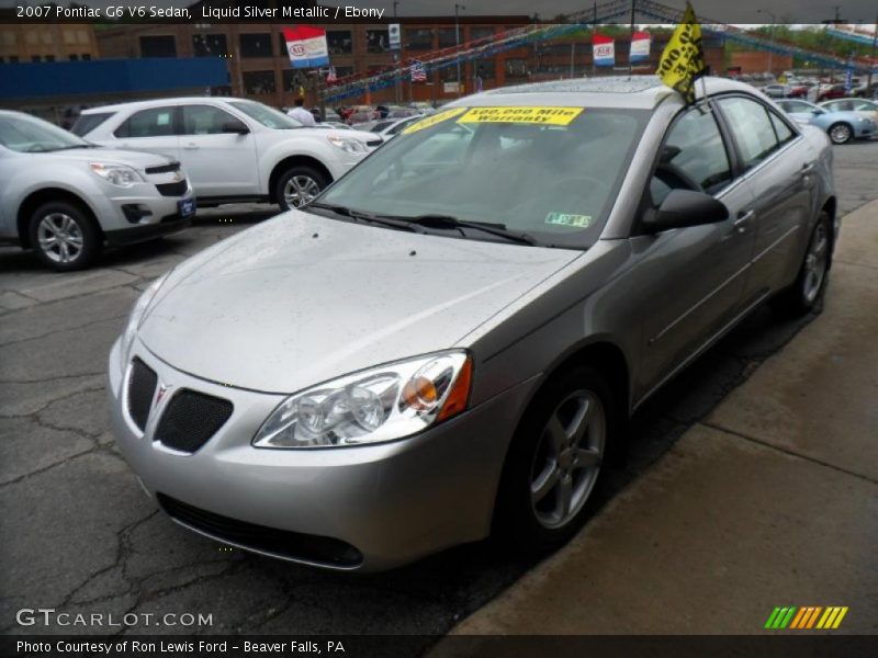 Liquid Silver Metallic / Ebony 2007 Pontiac G6 V6 Sedan
