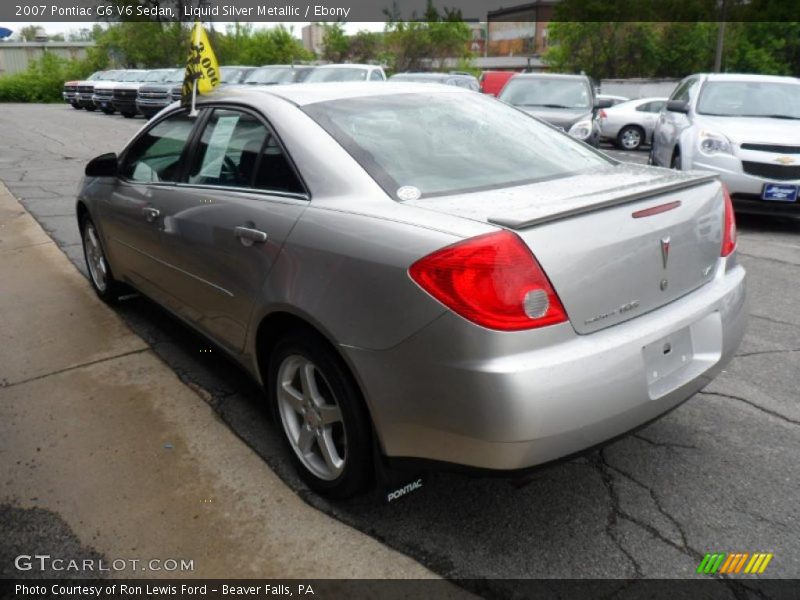 Liquid Silver Metallic / Ebony 2007 Pontiac G6 V6 Sedan