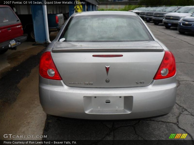 Liquid Silver Metallic / Ebony 2007 Pontiac G6 V6 Sedan