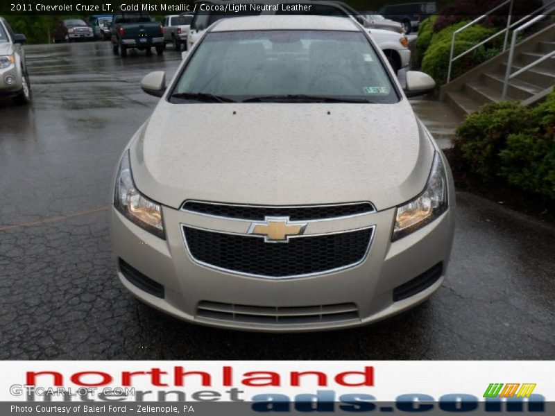 Gold Mist Metallic / Cocoa/Light Neutral Leather 2011 Chevrolet Cruze LT