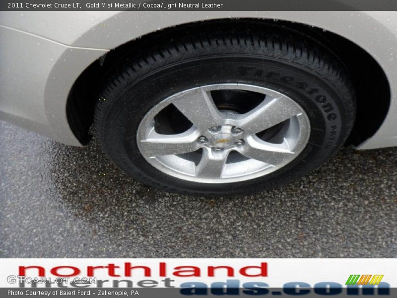 Gold Mist Metallic / Cocoa/Light Neutral Leather 2011 Chevrolet Cruze LT