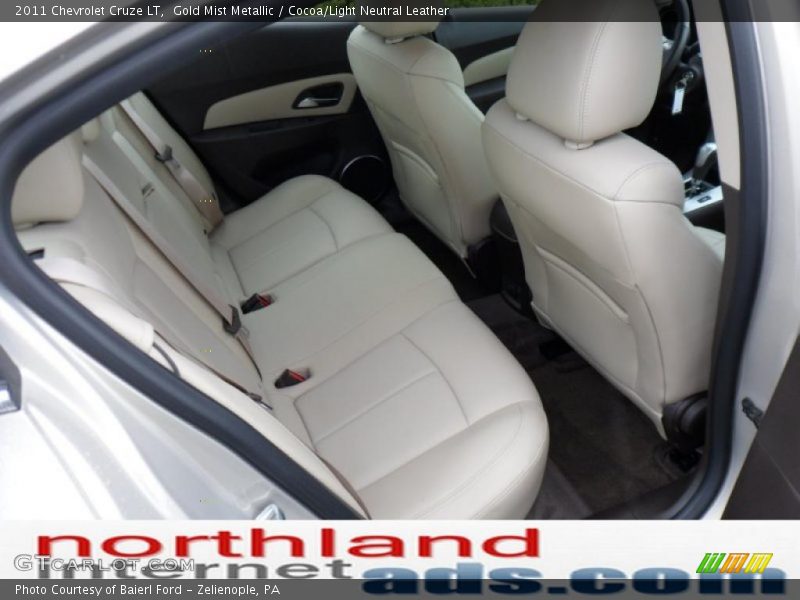Gold Mist Metallic / Cocoa/Light Neutral Leather 2011 Chevrolet Cruze LT