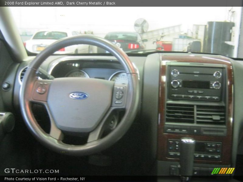 Dark Cherry Metallic / Black 2008 Ford Explorer Limited AWD