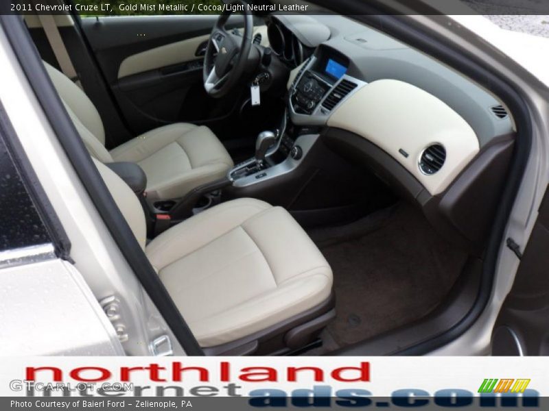 Gold Mist Metallic / Cocoa/Light Neutral Leather 2011 Chevrolet Cruze LT