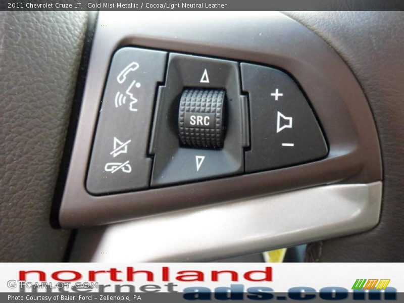 Gold Mist Metallic / Cocoa/Light Neutral Leather 2011 Chevrolet Cruze LT